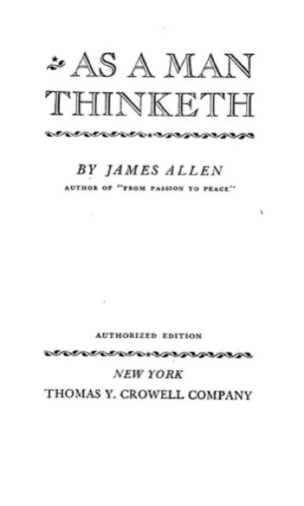 Cover of As a Man Thinketh